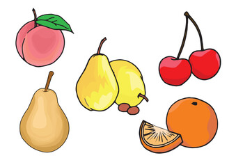 Tropical and Fresh Fruits vectorart