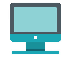 Desktop Computer Icon Digital Design Element