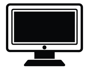 Modern Computer Monitor Display Icon Graphic Design
