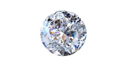 Diamond sphere isolated transparent background
