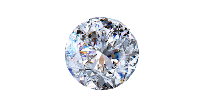 Diamond sphere isolated transparent background