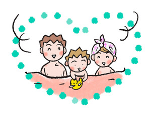 親子で楽しむ温泉入浴