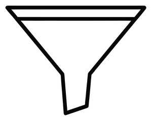 Streamline Process Funnel Icon Illustrates Efficient Workflow