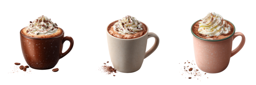 Festive holiday drinks cozy kitchen digital art transparent background christmas vibes