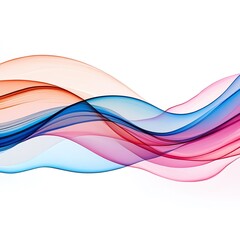 Obraz premium Abstract Colorful Wave Pattern on White Background for Modern Design and Creative Projects Beautiful Flowing Gradient Lines