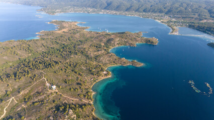 Aerial view, Diaporos, Halkidiki, Greece