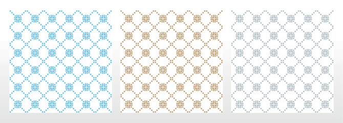 Set of abstract geometric patterns. Seamless vector backgrounds. Colored ornaments Graphic modern patterns Simple lattice graphic design