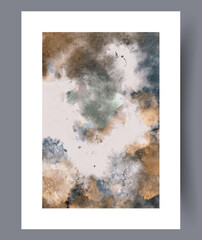 This is an Abstract Cloudy Landscape featuring Earthy Tones along with Soft Hues for visual appeal