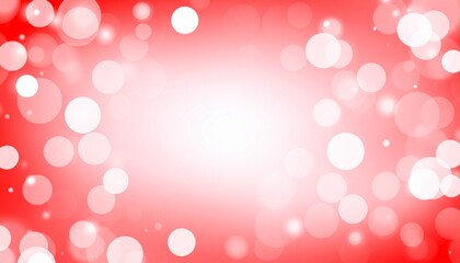 Soft glowing bokeh Christmas lights on a warm festive red background with copy space for holiday text or design