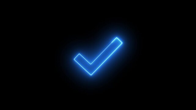 Check Mark Isolated Animation, Large check mark, symbolizing approval or completion. 4k