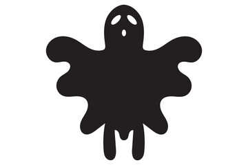 Halloween ghost icon on white background, vector illustration.