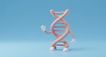 Cartoon dna model science illustration