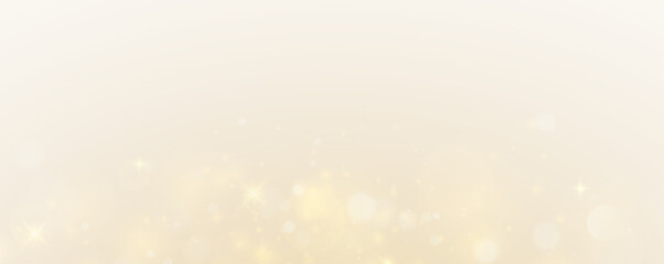 Fototapeta premium Christmas glowing bokeh confetti light and glitter texture overlay for your design. Festive sparkling gold dust png. Holiday powder dust for cards, invitations, banners, advertising. 