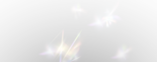 Set of rainbow light flares, reflection effect, falling confetti. Light rainbow lights with transparent effect, sparkling prism, stripe overlay, rainbow crystal, vector, png.	
