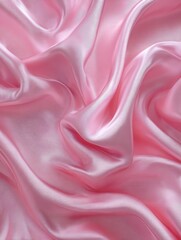 Fototapeta premium a soft flowing pink satin fabric with folds