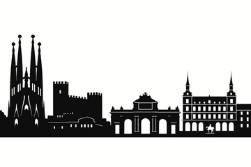 Obraz premium skyline silhouette of Spain
