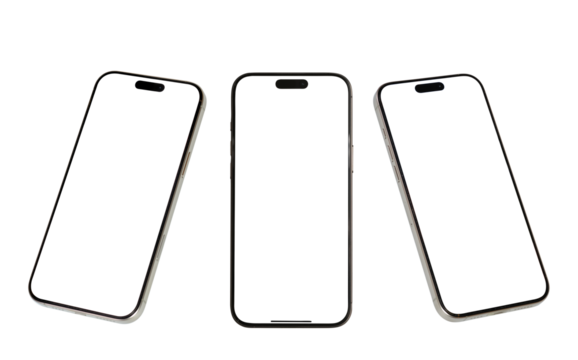 Smart phone Mockup new generation isolated screen Transparent of PNG image for Infographic Business web site design app advertise Mobile phone app user experience UX or app UX