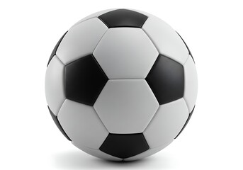 Obraz premium A perfect-looking black and white soccer ball, symbolizing the global sport of football.