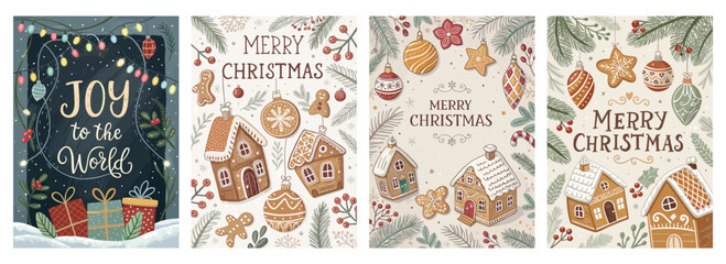 Festive Christmas greetings with charming illustrations and joyful designs for the holiday season.