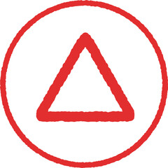 Triangle Inside Circular Frame Vector Icon