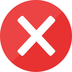 X Mark Inside Circular Frame Vector Icon