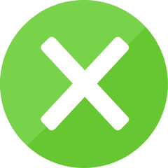 X Mark Inside Circular Frame Vector Icon