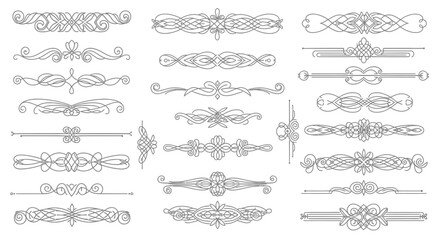 Elegant decorative line borders and dividers for professional design projects and creative assets