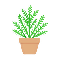 Stylized potted plant illustration against a black background, perfect for digital designs