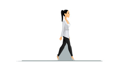 Woman walking in business attire