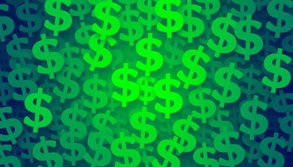 Abstract background of overlapping dollar signs in various shades of green,  cash,  money