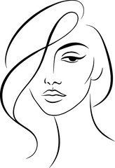 Beautiful Woman Face SVG Cut Files for Cricut & Silhouette
