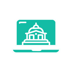 Vector icon  online government services portal concept for digital access and civic engagement design icon
