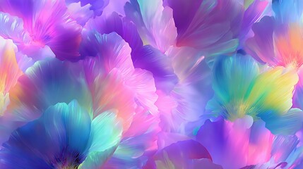 Abstract floral artwork bursting with vibrant colors, gradients, and soft textures