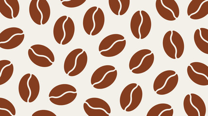 Obraz premium Coffee Beans Pattern Design, Background, Graphic Art, Modern Style, Abstract View