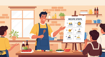 Cooking Class Presentation on Steps for Preparing Delicious Dish