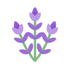 Minimalist stylized lavender flower bouquet with a black backdrop for simple elegance