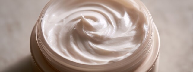 Smooth and Creamy Hair Mask in Open Jar with Whipped Texture for Nourishing and Hydrating Hair Care Routine