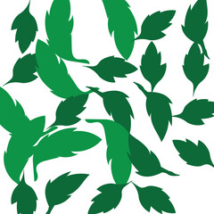 geometric floral green pattern background
