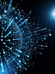 Abstract Digital Connections and Network Visualization in Space