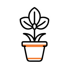 Minimalist graphic with two orange horizontal shapes on a black background