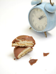 Chocolate Covered Marshmallow on white background