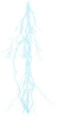 thunder Core volt Bloom – Light Blue Lightning Bolt with Dense Branching Paths, White Background, Atmospheric Electric Discharge, Intricate Energy Pattern Illustration