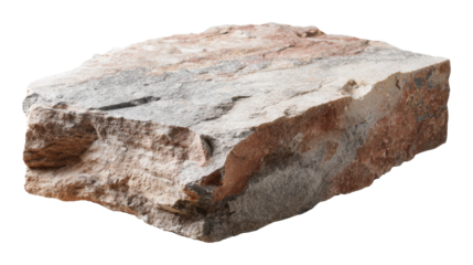 Natural rock formation area stone texture rustic isolated on transparent background