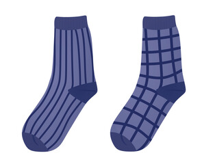 Line pattern sock. vector illustration	