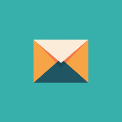 Vector illustration of an envelope icon, symbolizing a blank email, mail, or letter message ready to send