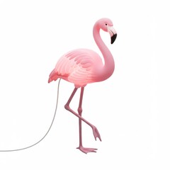 Fototapeta premium Pink Flamingo Table Lamp, Decorative Bird Shaped Light