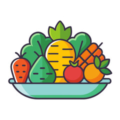 A colorful assortment of fresh vegetables and fruits in a bowl