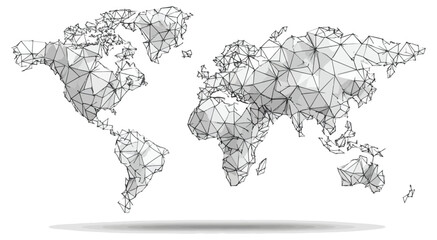 Global polygonal world map illustration