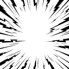 Comic burst background with speed line, Radial manga action frame. Dynamic energy motion explosion pop art effects, or graphic design templates.
