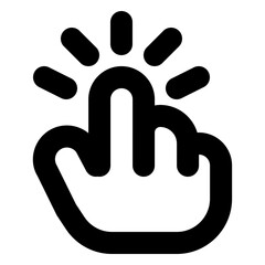 Upward Pointing Hand Icon